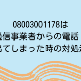 08003001178は通信事業者からの電話！電話に出てしまった時の対処法も解説