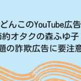 森どんこのYouTube広告は節約オタクの森ふゆ子？話題の詐欺広告に要注意！