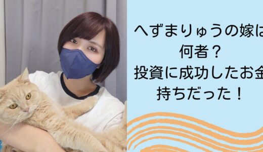 へずまりゅうの嫁は何者？投資に成功したお金持ちだった！