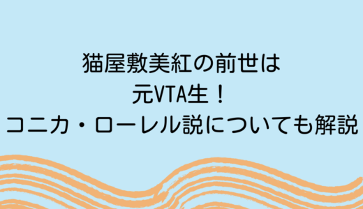 猫屋敷美紅の前世は元VTA生！コニカ・ローレル説についても解説