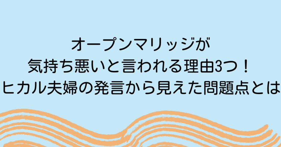 ヒカル夫婦の発言から見えた問題点とは